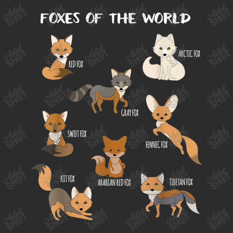 Foxes Of The World Funny Fox Animals Educational Exclusive T-shirt by Rainbow90 | Artistshot