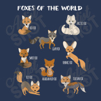 Foxes Of The World Funny Fox Animals Educational Men Denim Jacket | Artistshot