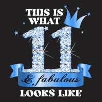 11 & Fabulous I Blue Black Party Group Candid Photo Outfit T-shirt | Artistshot