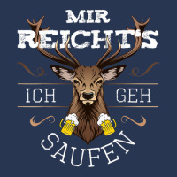 Funny With German Text Mir Reichts Ich Geh Saufen Bier Alkohol Deer [g Ladies Denim Jacket | Artistshot