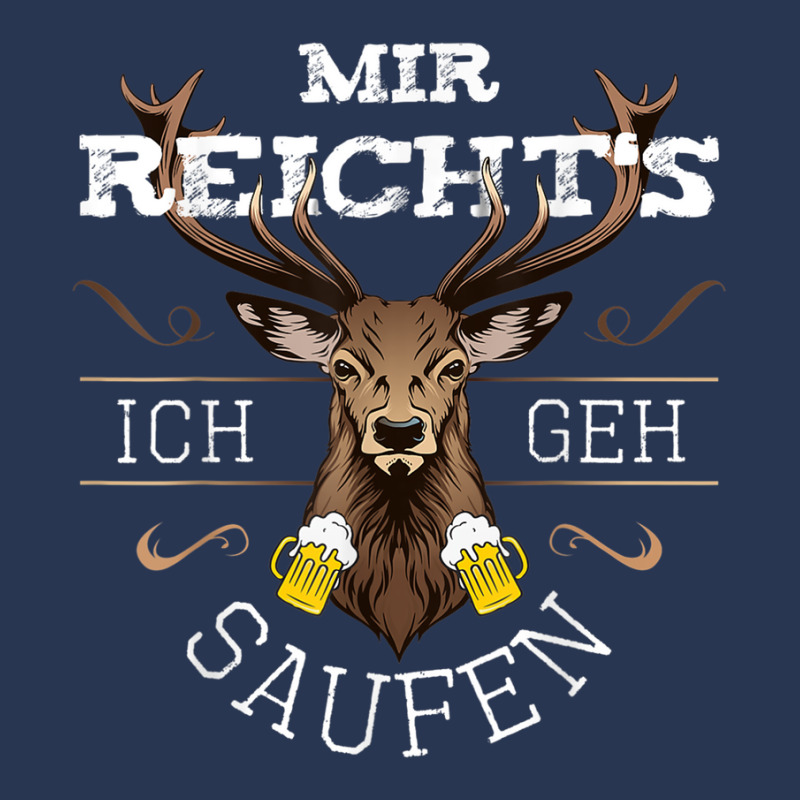 Funny With German Text Mir Reichts Ich Geh Saufen Bier Alkohol Deer [g Ladies Denim Jacket by dirije | Artistshot