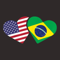 Womens Brazil Usa Flag Heart Brazilian Americans Love Cute Racerback Tank | Artistshot