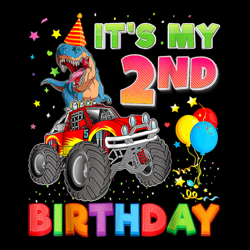 It's My 2nd Birthday 2 Year Old Dinosaur Monster Car Truck Toddler Sweatshirt | Artistshot