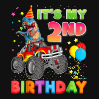 It's My 2nd Birthday 2 Year Old Dinosaur Monster Car Truck Baby Bibs | Artistshot