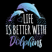 Life Is Better With Dolphins Women Girls Dolphin Lover Long Sleeve Baby Bodysuit | Artistshot