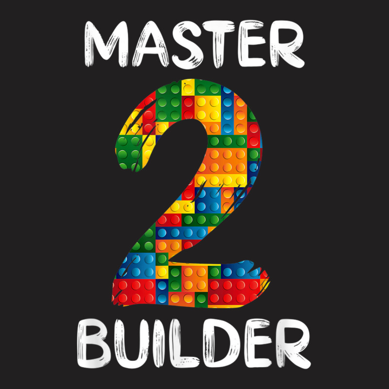 Master Building 2nd Bday Building Brick Blocks Kids Boys T-shirt | Artistshot