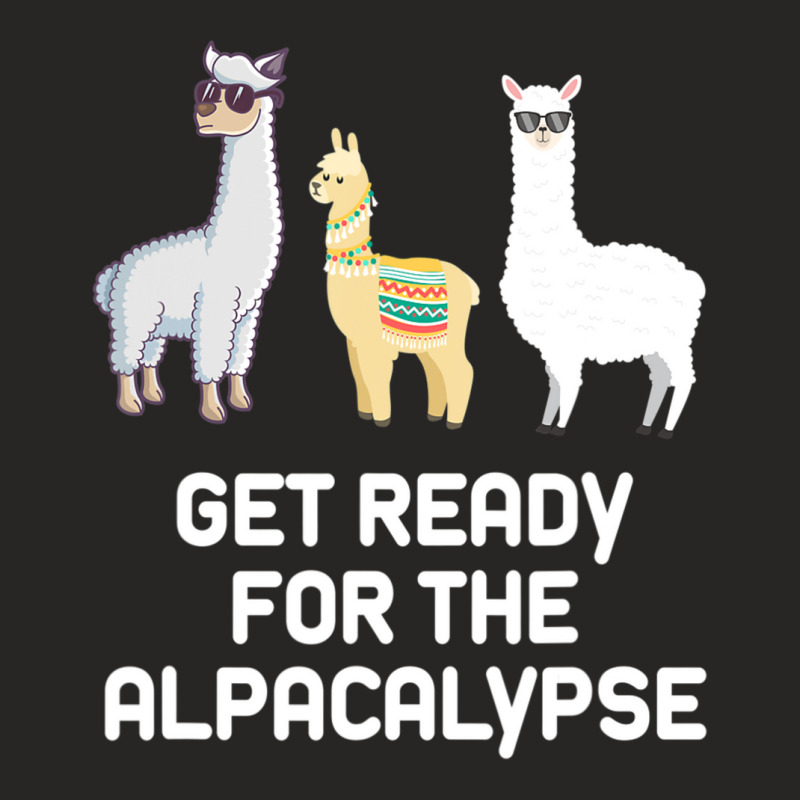 Alpaca Get Ready For Alpacalypse Pun Punny Ladies Fitted T-Shirt by cm-arts | Artistshot