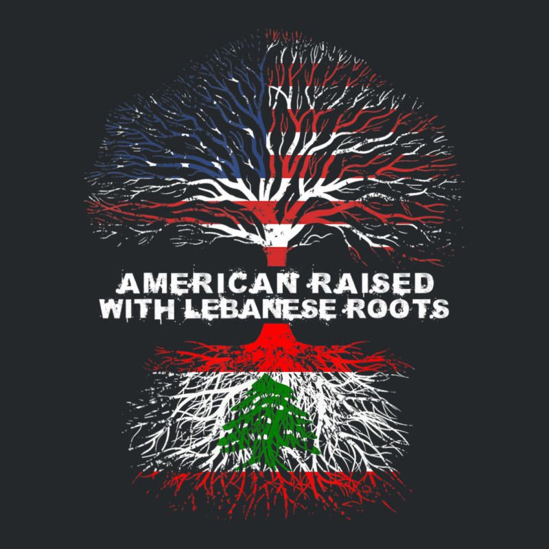 American Raised With Lebanese Roots Lebanon Crewneck Sweatshirt | Artistshot