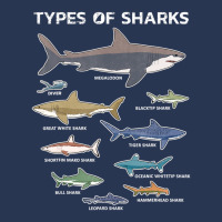 9 Types Of Sharks Educational Colorful Ocean Men Denim Jacket | Artistshot