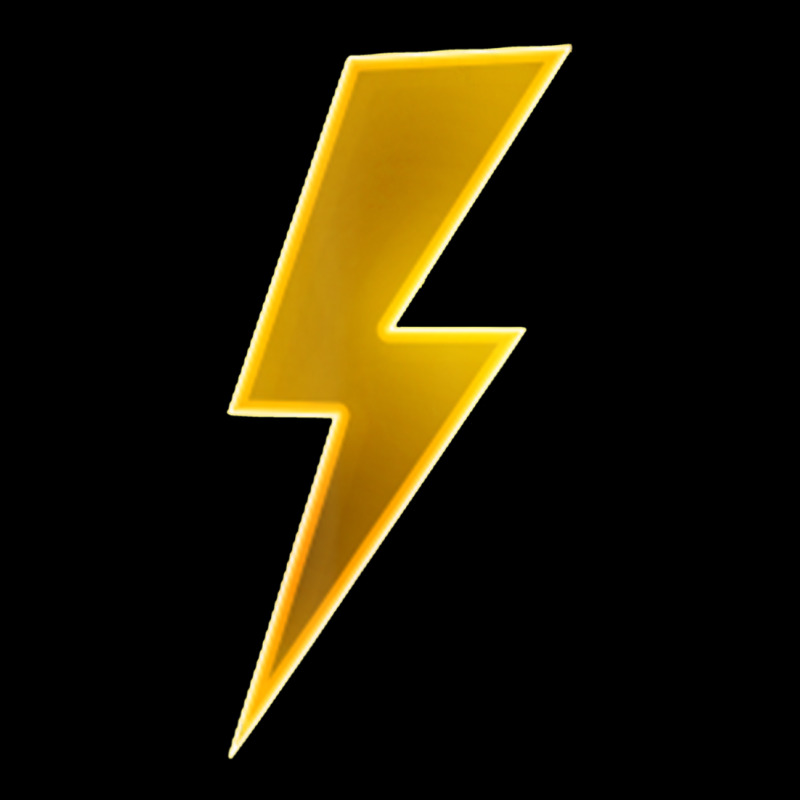 Men Women Kids Cool Yellow Lightning Bolt Thunder Print Pocket T-Shirt by cm-arts | Artistshot