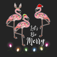 Santa Flamingo Tangled Up In Lights Christmas 3/4 Sleeve Shirt | Artistshot