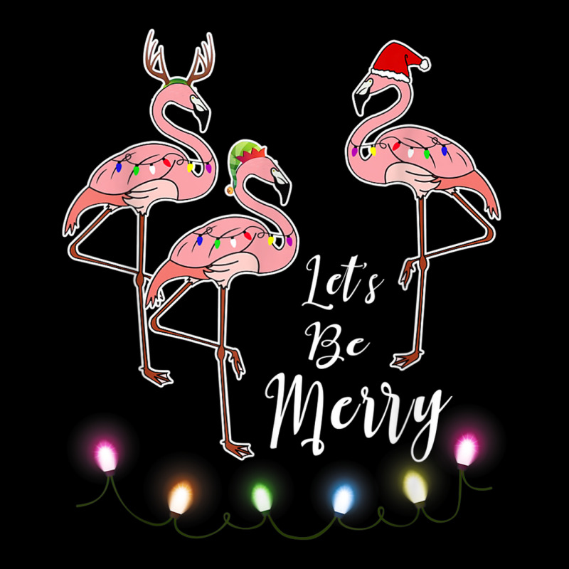 Santa Flamingo Tangled Up In Lights Christmas Long Sleeve Shirts by Color | Artistshot