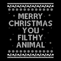 Merry Christmas You Filthy Animal  Funny Holiday Tee Adjustable Cap | Artistshot