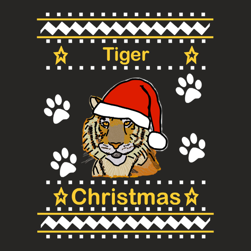 Tiger Christmas Sweater Ladies Fitted T-Shirt by Sheppard Karena | Artistshot