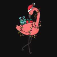 Tropical Christmas Flamingo With Santa Hat & Gifts Baby Bibs | Artistshot