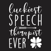 Womens Luckiest Speech Therapist Ever St Patricks Day Funny T-shirt | Artistshot