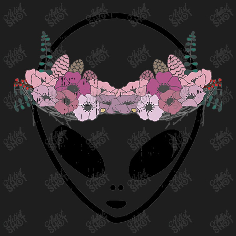 Area51 Flower Crown Alien Head Easy Martian Halloween Gift Classic T-shirt | Artistshot