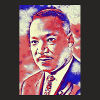 Portrait Of Martin Luther King Jr. Ladies Fitted T-shirt | Artistshot