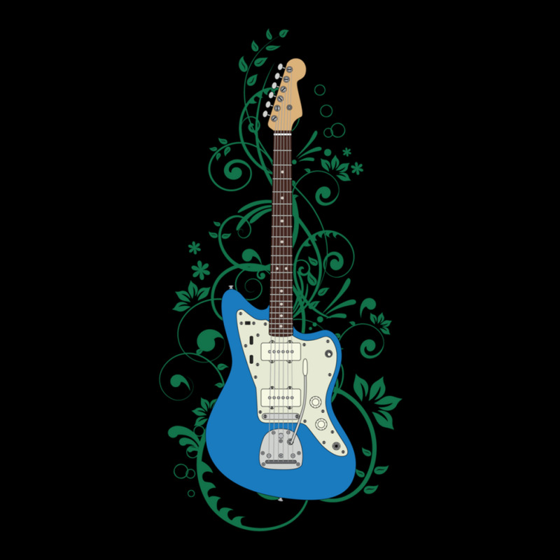 Blue Offset Style Electric Guitar Flowering Vines Adjustable Cap | Artistshot