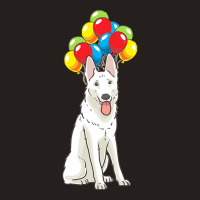 White Shepherd T  Shirt White Swiss Shepherd With Ballons Gift T  Shir Tank Top | Artistshot