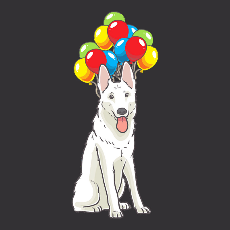 White Shepherd T  Shirt White Swiss Shepherd With Ballons Gift T  Shir Vintage Short | Artistshot