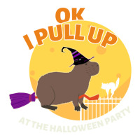 Ok I Pull Up At The Halloween Party Halloween Capybara Sticker | Artistshot