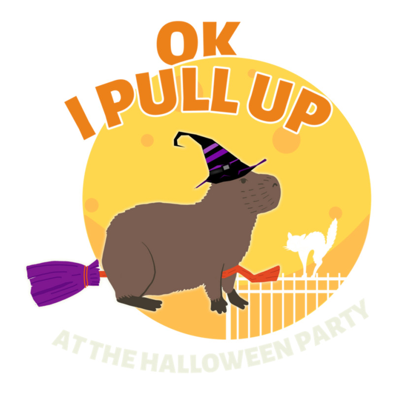 Ok I Pull Up At The Halloween Party Halloween Capybara Sticker | Artistshot