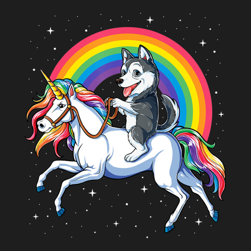 Siberian Husky Unicorn Girls Space Galaxy Rainbow Classic T-shirt | Artistshot