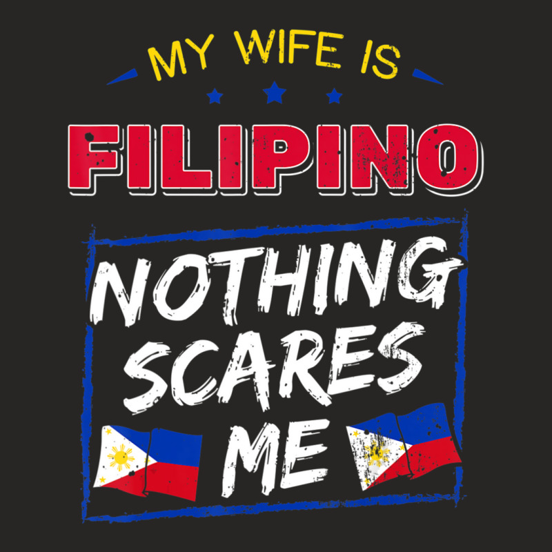 My Wife Is Filipino Republic Of The Philippines Roots Flag Ladies Fitted T-Shirt by cm-arts | Artistshot