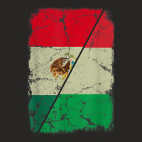 Italian And Mexican Flag Together Mixed Family Roots Ladies Fitted T-shirt | Artistshot