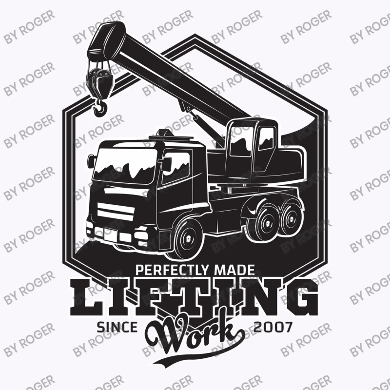 Emblem Of Crane Machine Rental Organisation Print Stampst Stamps (2) Tank Top | Artistshot