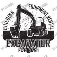 Emblem Of Excavator Or Building Machine Rental Organisationrganisation V-neck Tee | Artistshot