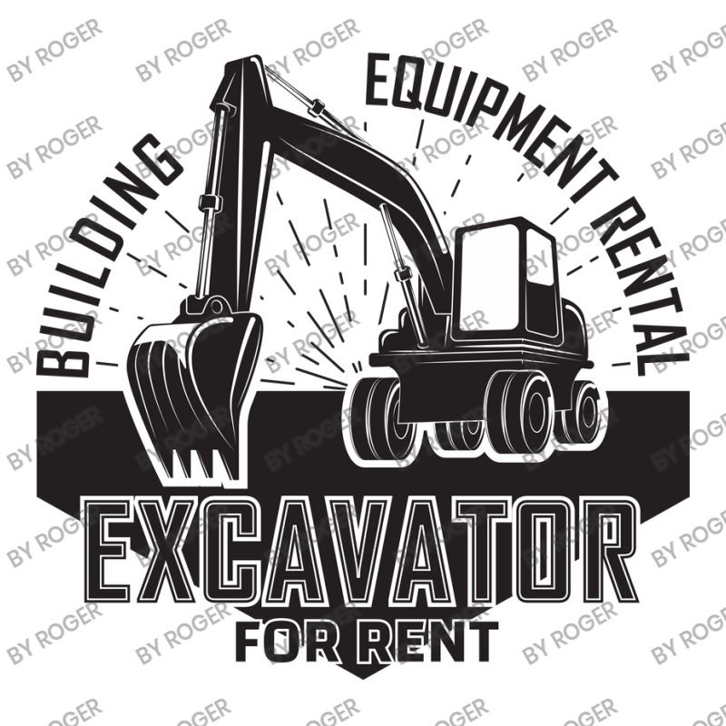Emblem Of Excavator Or Building Machine Rental Organisationrganisation Zipper Hoodie | Artistshot