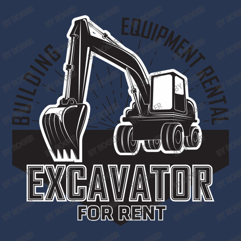 Emblem Of Excavator Or Building Machine Rental Organisationrganisation Men Denim Jacket | Artistshot