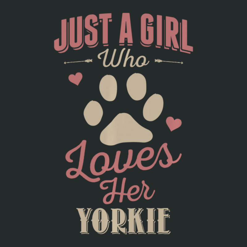 Just A Girl Who Loves Her Yorkie Dog Lover Women's Triblend Scoop T-shirt by huynhhuutrunghpa | Artistshot