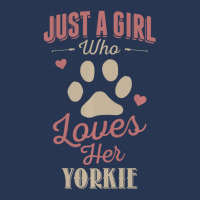 Just A Girl Who Loves Her Yorkie Dog Lover Men Denim Jacket | Artistshot