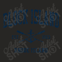 Block Island Ri Vintage Navy Crossed Oars & Boat Anchor Ladies Fitted T-shirt | Artistshot