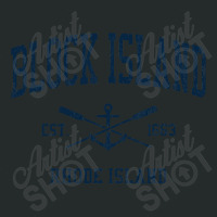 Block Island Ri Vintage Navy Crossed Oars & Boat Anchor Women's Triblend Scoop T-shirt | Artistshot