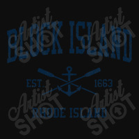 Block Island Ri Vintage Navy Crossed Oars & Boat Anchor Crop Top | Artistshot