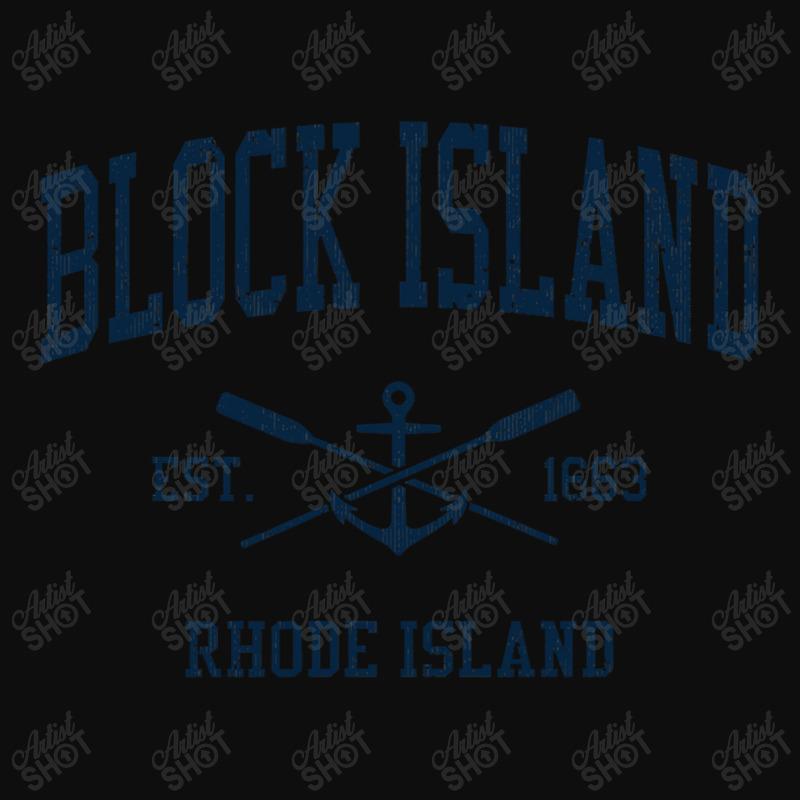 Block Island Ri Vintage Navy Crossed Oars & Boat Anchor Crop Top by CUSER3772 | Artistshot