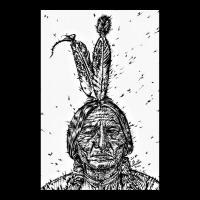 Sitting Bull Ink Portrait.2 Adjustable Cap | Artistshot