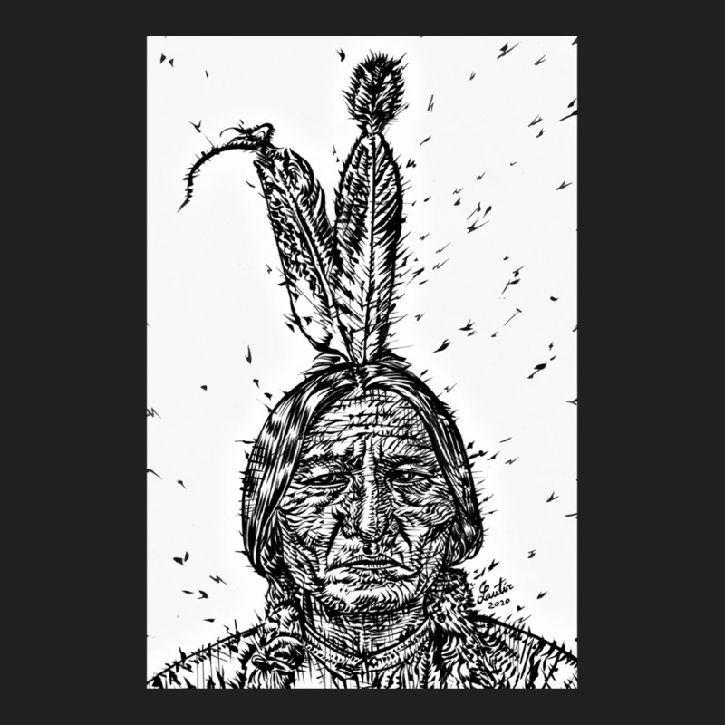 Sitting Bull Ink Portrait.2 T-shirt | Artistshot