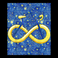 Starry Night Cyclist Infinite Bike Baby Tee | Artistshot