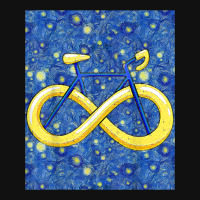 Starry Night Cyclist Infinite Bike Baby Beanies | Artistshot