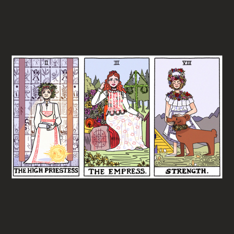 Midsommar Tarot Cards (color Version) Ladies Fitted T-Shirt by JACOBMCCOLLUM | Artistshot