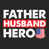 Father Husband Hero Father's Day Shirt Ladies Fitted T-shirt | Artistshot