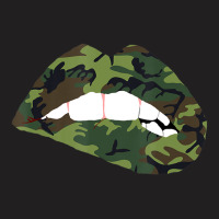 Camouflage Lips Mouth Military Kiss Me Biting Camo Kissing T-shirt | Artistshot