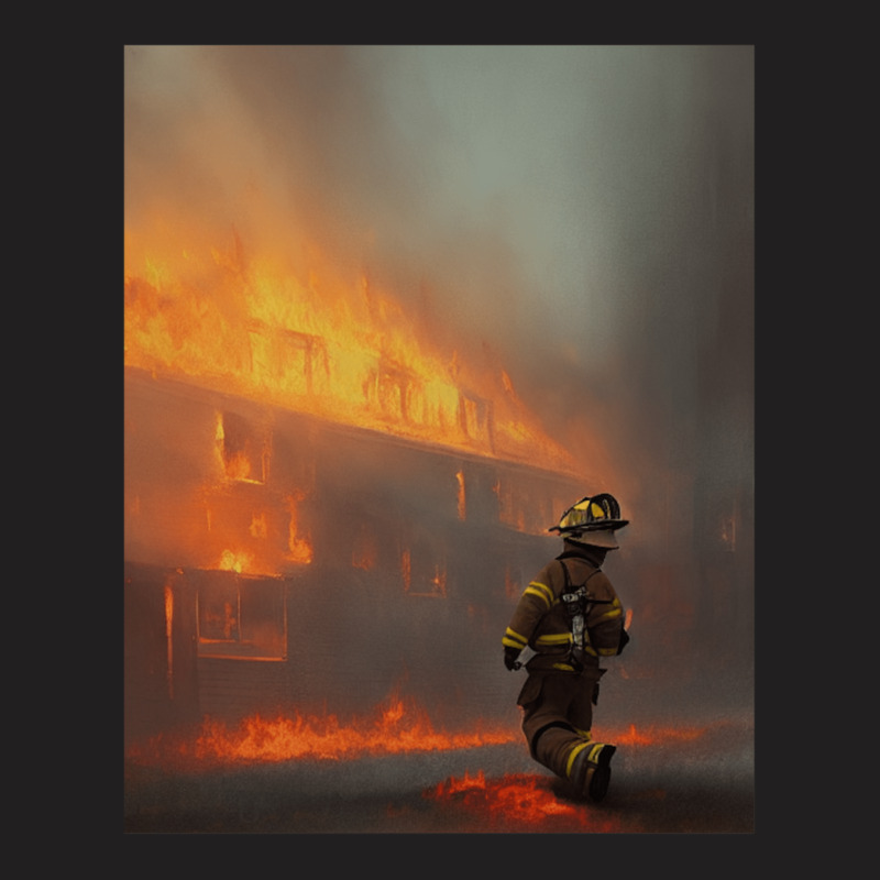 Firefighter At House Fire For Boyfriend T-shirt | Artistshot