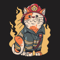 Firefighter Cat T-shirt | Artistshot