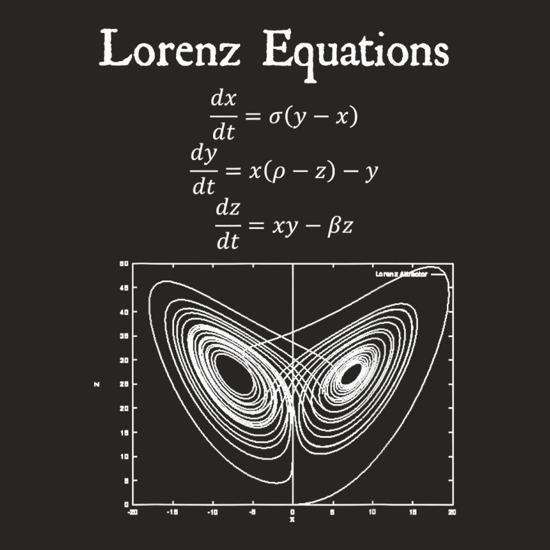 Lorenz Equations Chaos Butterfly Physics Math Teacher Nerdy Ladies Fitted T-Shirt by KellyStella | Artistshot